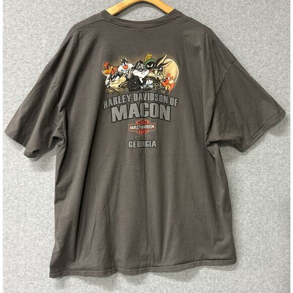 Harley Davidson Looney Tunes Old School Rules Vintage Y2K Shirt Men’s Size 3X - Picture 6 of 15
